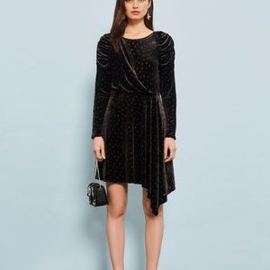 Topshop Burnout Spot Velvet Dress